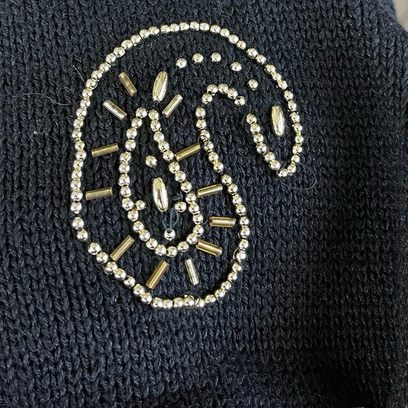 Vintage Donnkenny Women’s Sweater Vest Black with Gold Beading Size Large‎ - Picture 7 of 7